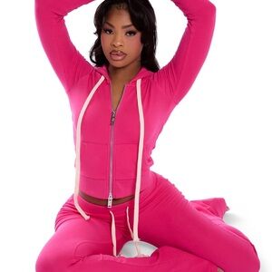 Vibrant Pink Women's Jogger Set